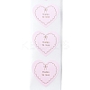 500Pcs Heart with Thank You Roll Stickers DIY-U008-01G-2