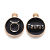 Alloy Enamel Pendants X-ENAM-S124-01B-08C-1