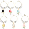 Alloy Enamel Pendants Wine Glass Charms AJEW-SC0002-01-1