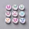 White Opaque Acrylic Beads MACR-N008-42-A-2