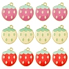 12Pcs 3 Colors Light Gold Plated Alloy Enamel Pendants FIND-FS0002-82-1