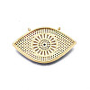 Brass Micro Pave Cubic Zirconia Links KK-Q749-021-2