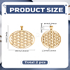 2Pcs 304 Stainless Steel Pendants STAS-LP0004-47G-2