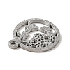 Non-Tarnish 304 Stainless Steel Textured Pendants STAS-J040-05B-P-3
