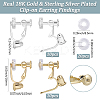 20Pcs 2 Colors Rack Plating Brass Clip-on Earring Converters Findings KK-BBC0019-60A-2