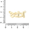 Brass Micro Pave Clear Cubic Zirconia Links KK-D357-03F-G-3
