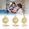 6Pcs Rack Plating Brass Micro Pave Cubic Zirconia Pendants KK-BBC0020-64-6