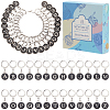 26Pcs Alloy Enamel Pendant Locking Stitch Markers HJEW-SC00136-1