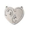 Non-Tarnish 304 Stainless Steel Split Pendants STAS-H212-16P-1
