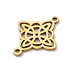 201 Stainless Steel Hollow Witch Knot Connector Charms STAS-V014-02G-2