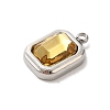 304 Stainless Steel Glass Pendants STAS-L022-062P-05-2