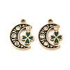 304 Stainless Steel Enamel with Rhinestone Pendants STAS-Z188-04G-1