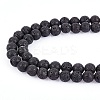 Synthetic Lava Rock Beads Strands G-S277-10mm-01-4