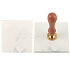 Marble Pattern Porcelain Wax Seal Mats AJEW-WH20007-82A-02-1