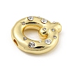 Brass Micro Pave Clear Cubic Zirconia Pendants KK-E093-04G-Q-2
