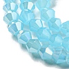 Imitation Jade Electroplate Glass Beads Strands GLAA-F029-J4mm-A03-2