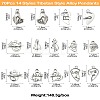 70Pcs 14 Styles Tibetan Style Alloy Pendants FIND-CJ0001-88-9