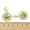 Brass Enamel Pendants KK-Z083-12G-3