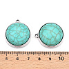 Resin Imitation Turquoise Pendants LS-PALLOY-M203-23AS-B-3