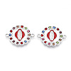 Alloy Rhinestone Enamel Connector Charms PALLOY-T092-02-1