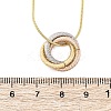 304 Stainless Steel Triple Circles Pendant Necklaces for Women NJEW-Z044-14M-5