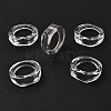 Kids Transparent Acrylic Glue on Ring Base RJEW-P154-01A-02-4