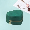 Heart Velvet Jewelry Storage Zipper Boxes PW-WG25899-15-1