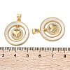 Brass Micro Pave Cubic Zirconia Pendants KK-U070-02D-G-3