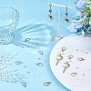 22 Pairs 2 Colors Brass Earring Hooks DIY-CN0002-61-4