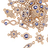 50Pcs 10 Style Alloy Links PALLOY-CJ0001-166-4