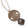 Iron Bell Pendant Decorations HJEW-JM02504-02-4