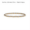 Hip-hop Style Waterproof 304 Stainless Steel Beads Stretch Bracelets for Women Men CT0530-1-1