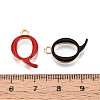 Rack Plating Alloy Enamel Pendants ENAM-T024-53Q-G-3