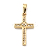 Ion Plating(IP) 304 Stainless Steel Micro Pave Cubic Zirconia Pendants STAS-Z107-08G-07-1