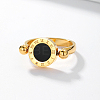 Roman Numerals Brass Finger Ring IJ4807-04-2