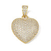 Brass Micro Pave Cubic Zirconia Pendants KK-H477-04G-1