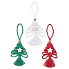 3Pcs Cotton Christmas Trees Pendant Decoration HJEW-JM03830-2