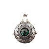 Alloy & Glass Hollow Flat Round Cage Pendant Necklaces for Diffuser Ball LS-FS-WGCD084-01-5