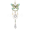 3Pcs 3 Colors Stainless Steel Resin Butterfly Suncatcher HJEW-TA00451-2