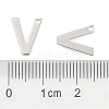 Tarnish Resistant 304 Stainless Steel Letter Charms LS-STAS-O072-V-3