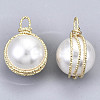 ABS Plastic Imitation Pearl Pendants KK-N233-071C-01-NF-3