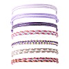 14Pcs 7 Colors Cotton Cord Bracelet Set for Men Women BJEW-FS00025-05-2