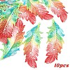 10Pcs Spray Painted 430 Stainless Steel Pendants STAS-YW0002-92A-1