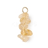 10Pcs 5 Colors 12 Constellation Natural Smoky Quartz & Aquamarine & Citrine & South Red Agate & White Moonstone Pendants PALLOY-JF02839-05-3