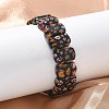 Handmade Millefiori Lampwork Beaded Stretch Bracelets for Men Women BJEW-G738-01A-02-2