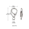 Zinc Alloy Lobster Claw Clasps FIND-YW0001-71S-4