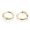 Brass Micro Pave Cubic Zirconia Huggie Hoop Earrings X-EJEW-T014-09G-04-NF-2