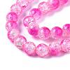 Baking Paint Crackle Glass Bead Strands CCG-S001-8mm-09-2