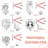 5 Sets 5 Styles Zinc Alloy Heat Transfer Sublimation Blank Pendant Decorations AJEW-GA0007-53-2