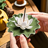 Lotus Leaf & Lotus Flower Porcelain Incense Burners DJEW-CN0001-38A-5